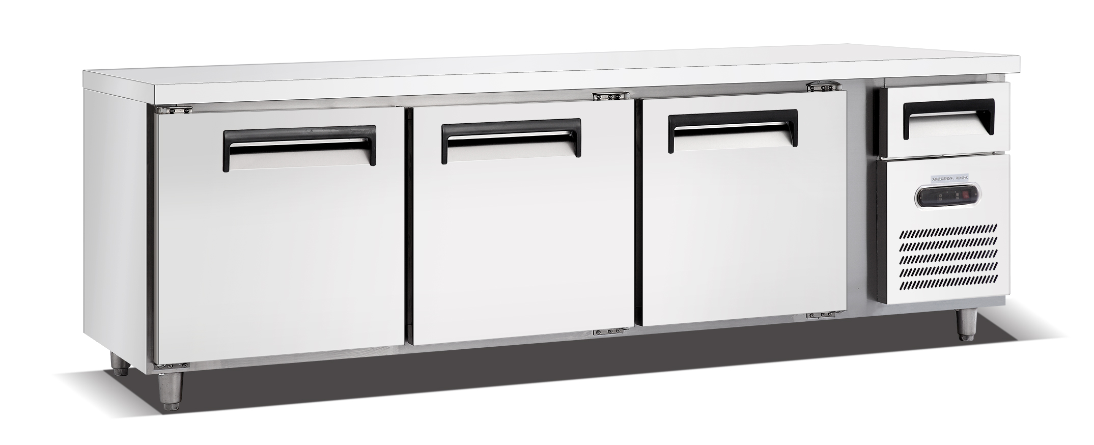 Commercial Three EXTRA Doors Stainless Steel Under Bench Fridge TG2.4L3 QUIPWELL AUSTRALIANAFIVE YEARS WARRANTY
